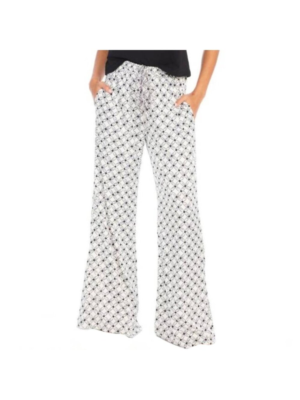 Allison New York Selena Pant in Black Tiles Size Small New